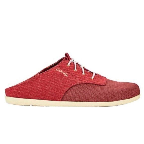 NEW‎ OluKai Waialua Red Mesh Slip On Sneakers - Picture 2 of 7